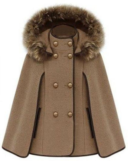 Double Breasted Camel Cape Coat victoriaswing